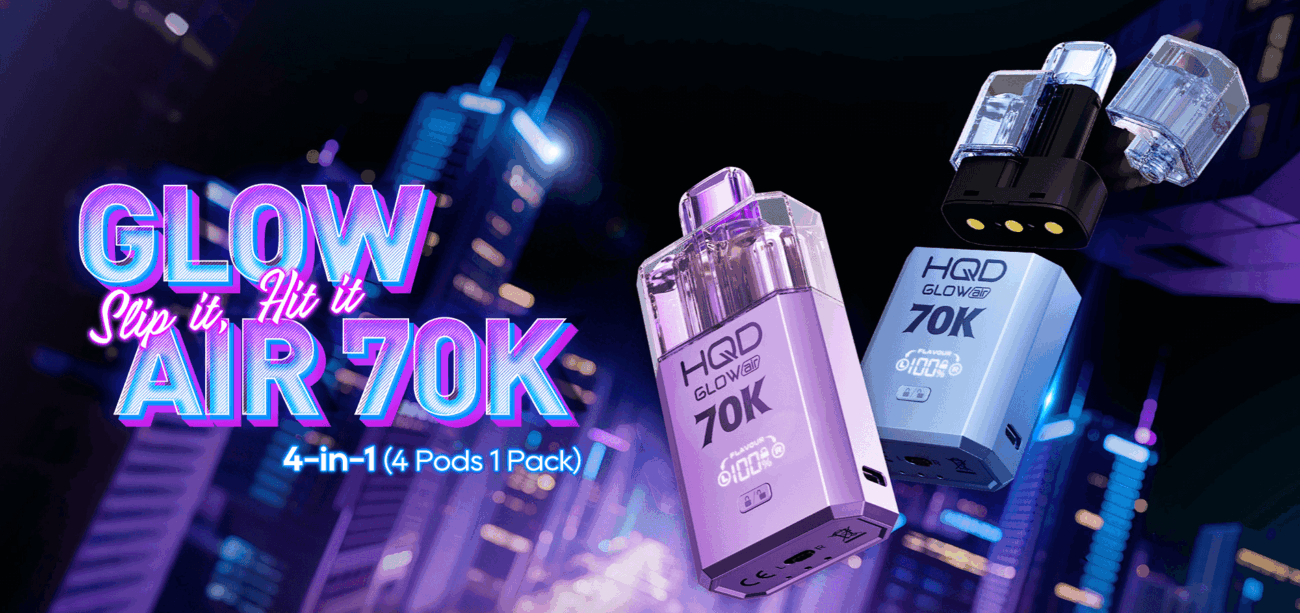 HQD Glow Air 70K Review Dual Flavor Vape Australia