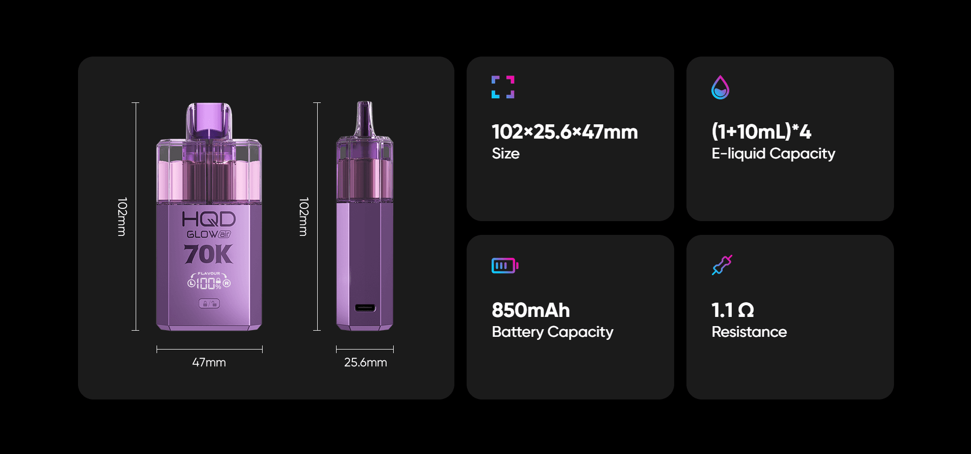 Hqd Glow Air 70k Description 13 vape