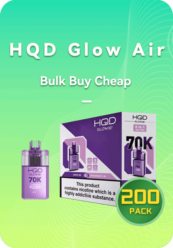 HQD GLOW AIR 70K BULK 200 PACK vape