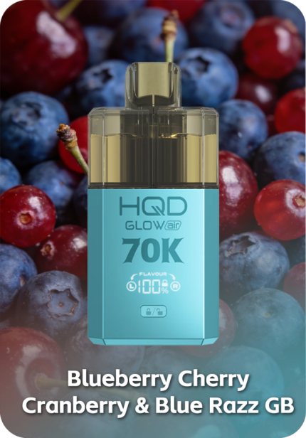 Blueberry Cherry Cranberry & Blue Razz GB HQD Glow Air 70K