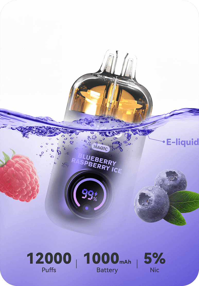 Blueberry Raspberry lce PICCO MAGIC 12K Australia 12000 puffs disposable vape