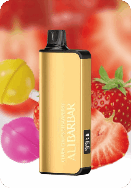 Chupa Chups Strawberry ALIBARBAR 9000 puffs mesh coil rechargeable candy disposable vape Australia