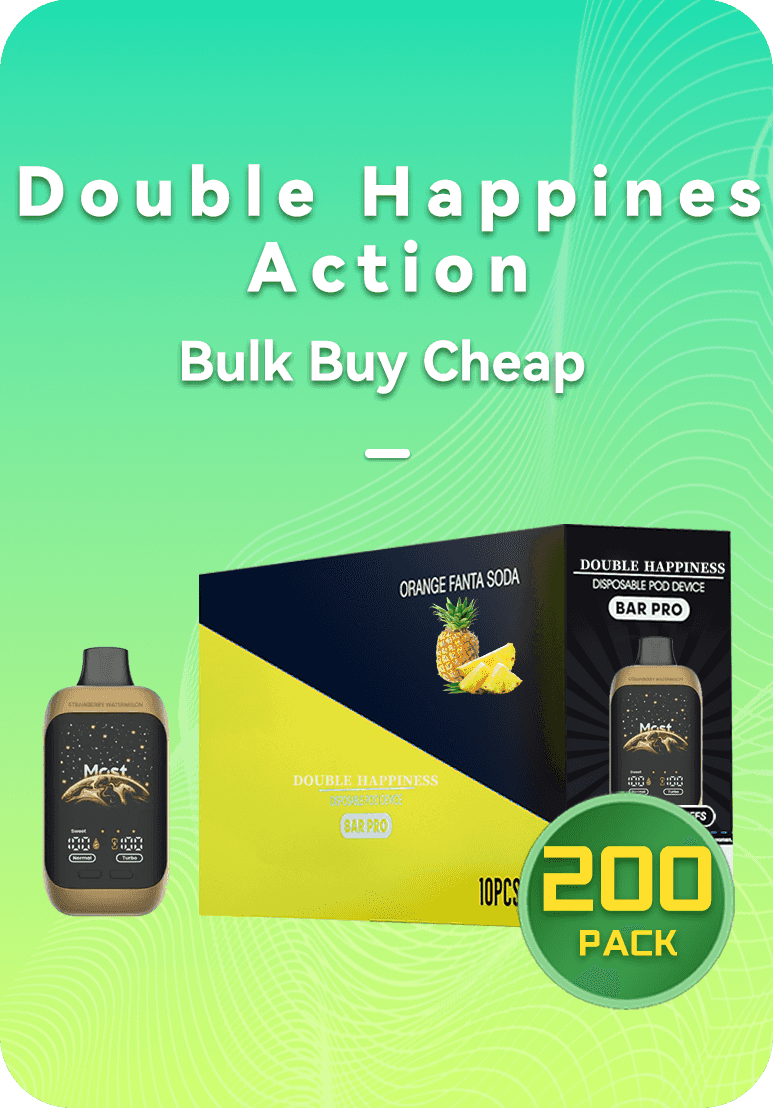Double Happines Action Bulk 200 Pack Double Happiness ACTION 12k 12000 puffs bulk 200 pack master case wholesale Australia