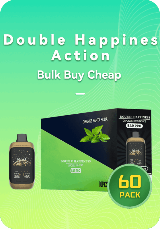 Double Happiness ACTION 12k bulk 60 pack 12000 puffs wholesale 6 boxes Australia