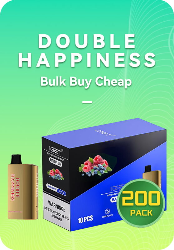 Double Happiness HYPE 12k 12000 puffs bulk 200 pack master case wholesale Australia