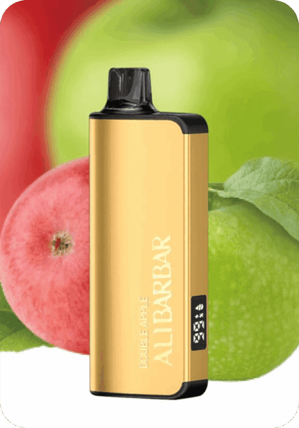 Double Apple ALIBARBAR 9000 puffs mesh coil rechargeable apple shisha disposable vape Australia