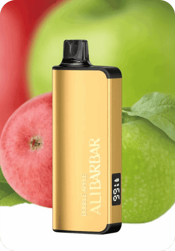 Double Apple ALIBARBAR 9000 puffs mesh coil rechargeable apple shisha disposable vape Australia