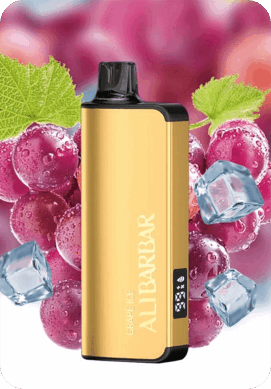 Grape Ice ALIBARBAR 9000 puffs mesh coil rechargeable purple grape disposable vape Australia stock
