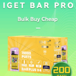 IGET Bar Pro 10000 puffs bulk 200 pack master case wholesale Australia factory stock