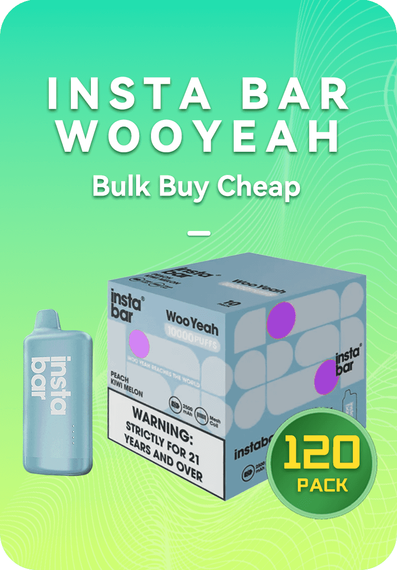 Insta Bar Wooyeah Bulk 120 Pack INSTA BAR Wooyeah bulk 120 pack master case 10000 puffs wholesale Australia