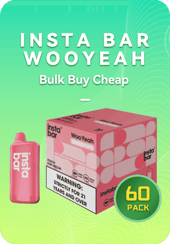 INSTA BAR Wooyeah bulk 60 pack wholesale 6 display boxes 10000 puffs Australia stock