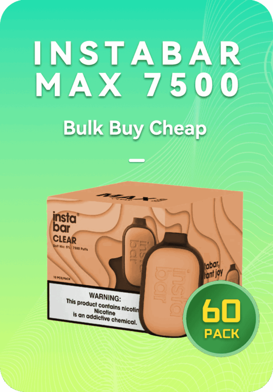 INSTABAR 7500 bulk 60 pack case of 7500 puffs wholesale Australia stock