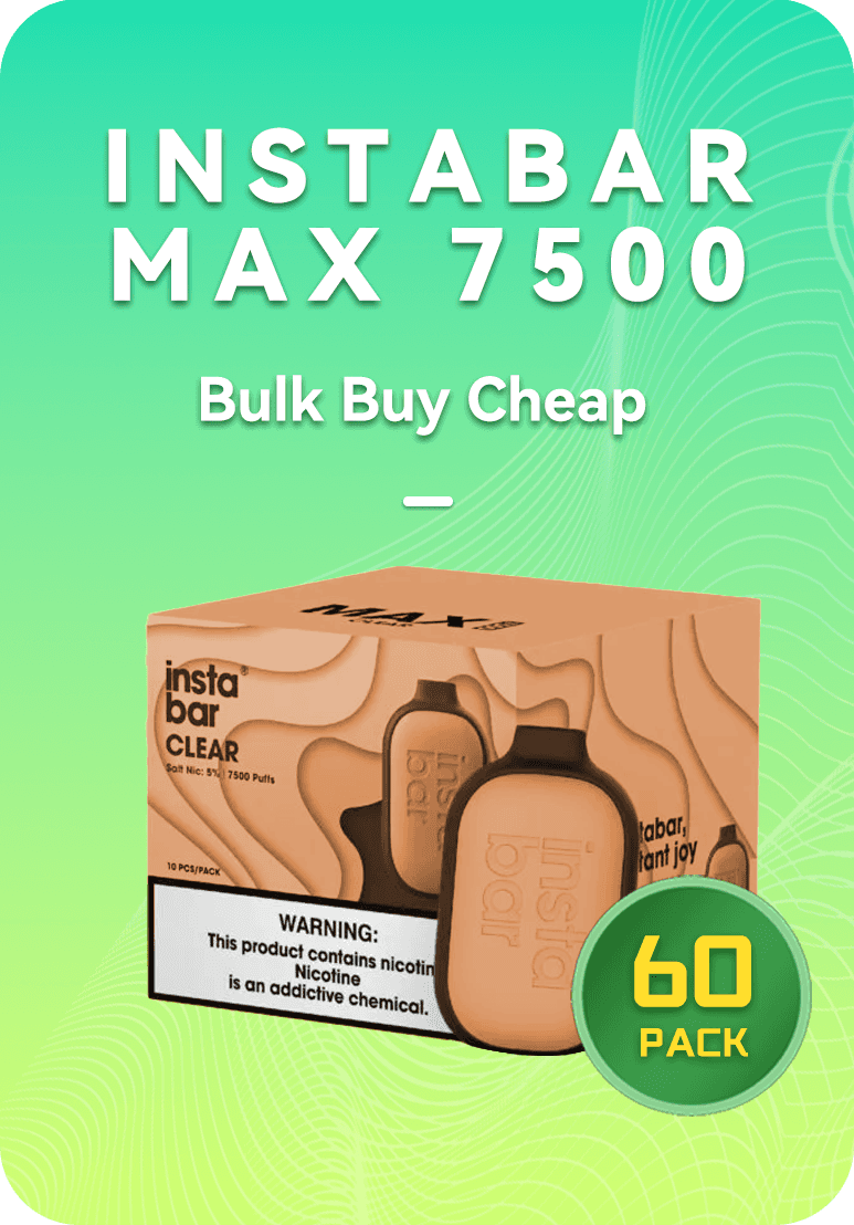 Instabar Max Bulk Bulk 60 Pack INSTABAR 7500 bulk 60 pack case of 7500 puffs wholesale Australia stock