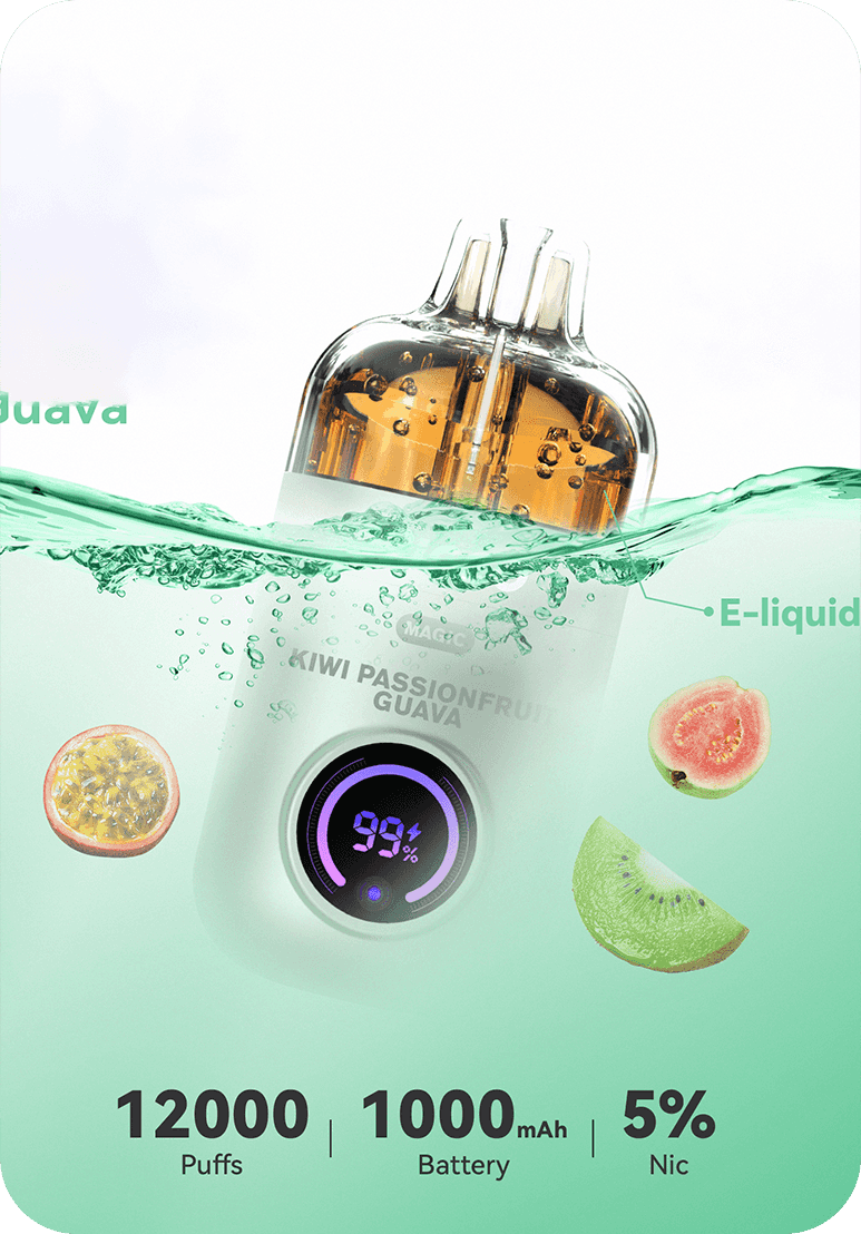 Kiwi Passionfruit Guava Kiwi Passion Fruit Guava Magic PICCO 12K Australia 12000 puffs disposable vape
