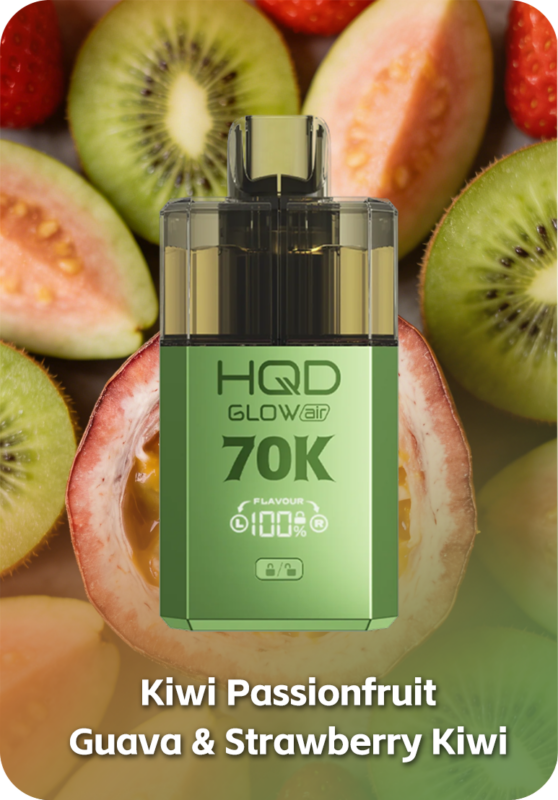 HQD Glow Air 70K Kiwi Passionfruit Guava 70000 puffs tropical series Australia stock