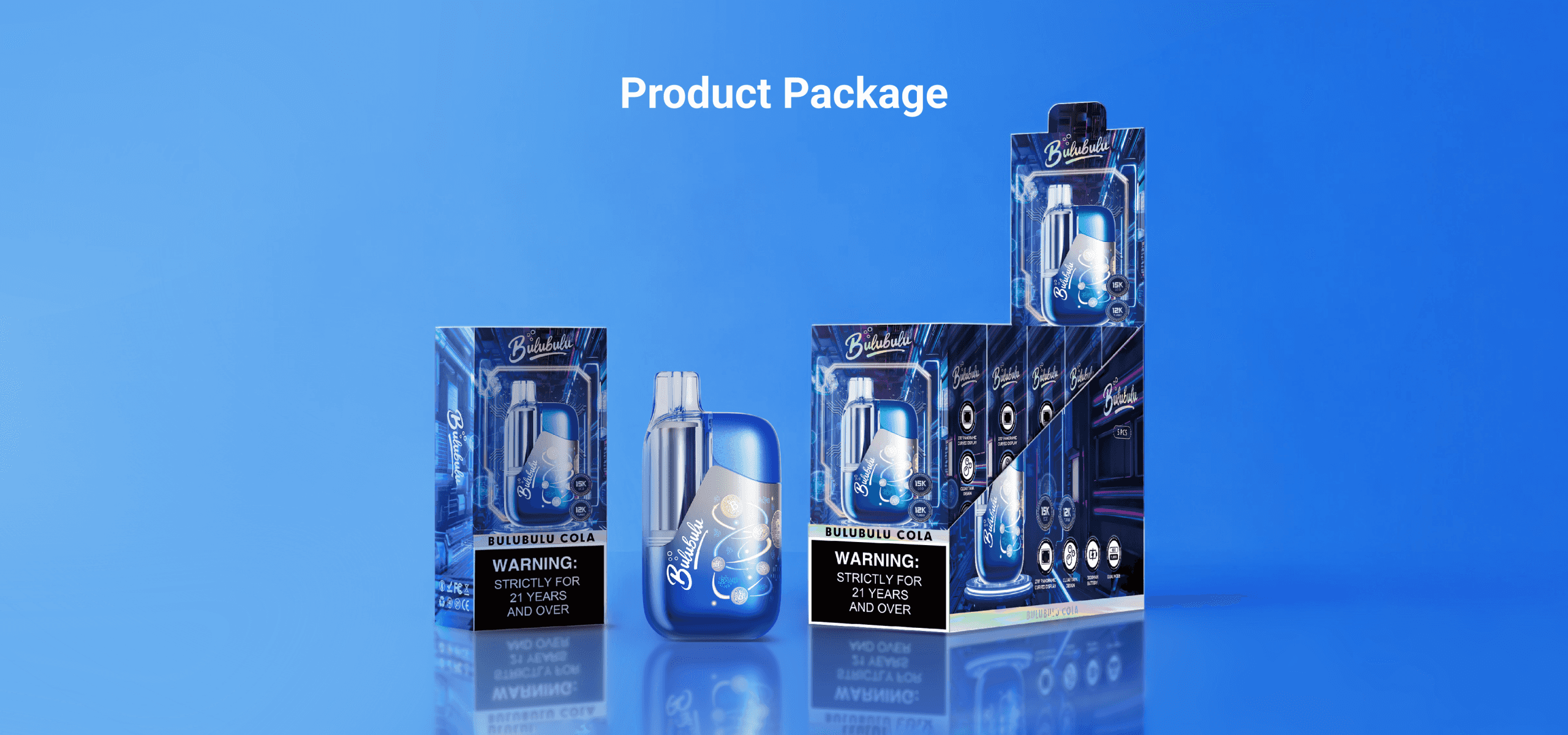Packaging display bulubulu vape
