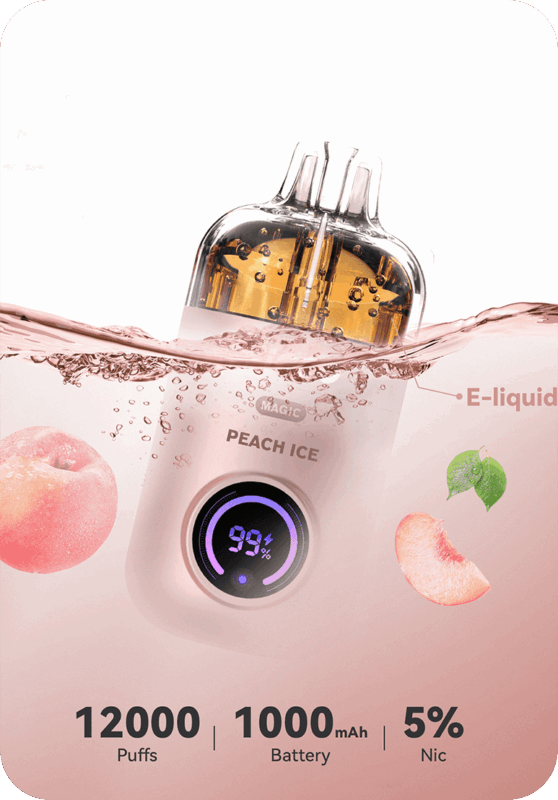 Peach Ice Magic PICCO 12K Australia 12000 puffs disposable vape