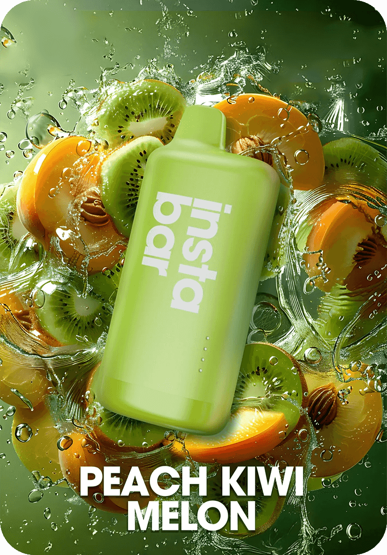 Peach Kiwi Melon Peach Kiwi Melon INSTA BAR WOOYEAH 10K Puffs disposable vape Australia premium