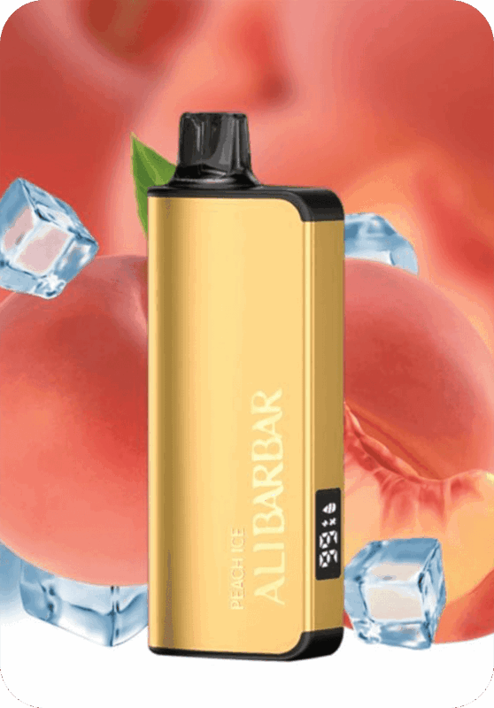 Alibarbar 9000 Peach Ice flavor 9K puffs disposable vape Australia