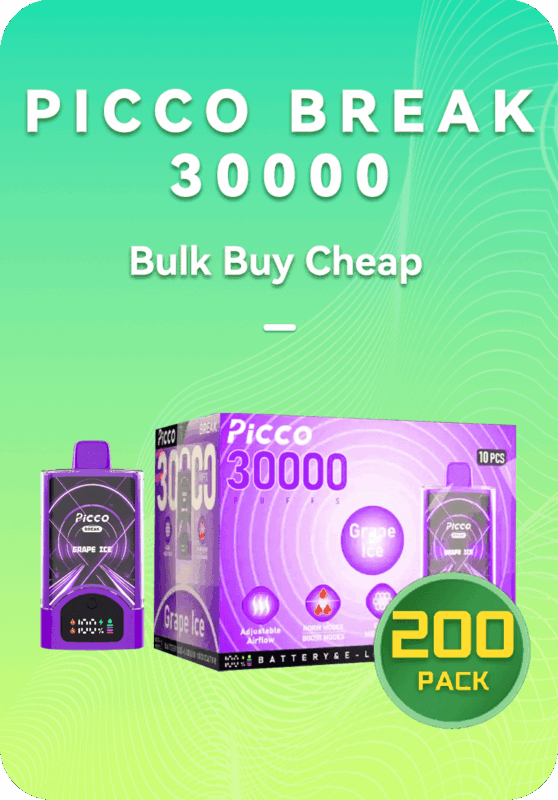 PICCO BREAK bulk 200 pack master case 30000 puffs wholesale Australia stock