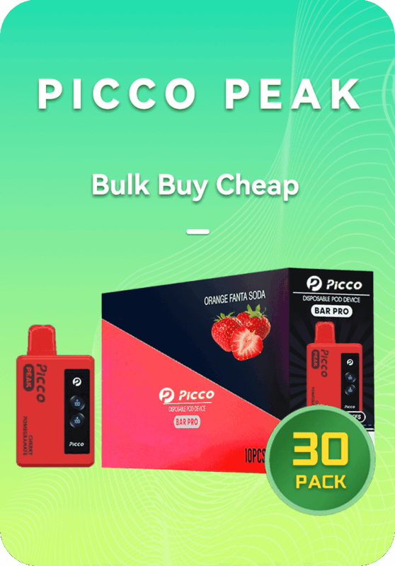 Picco Peak bulk 30 pack box of 6000 puffs disposable vape Australia