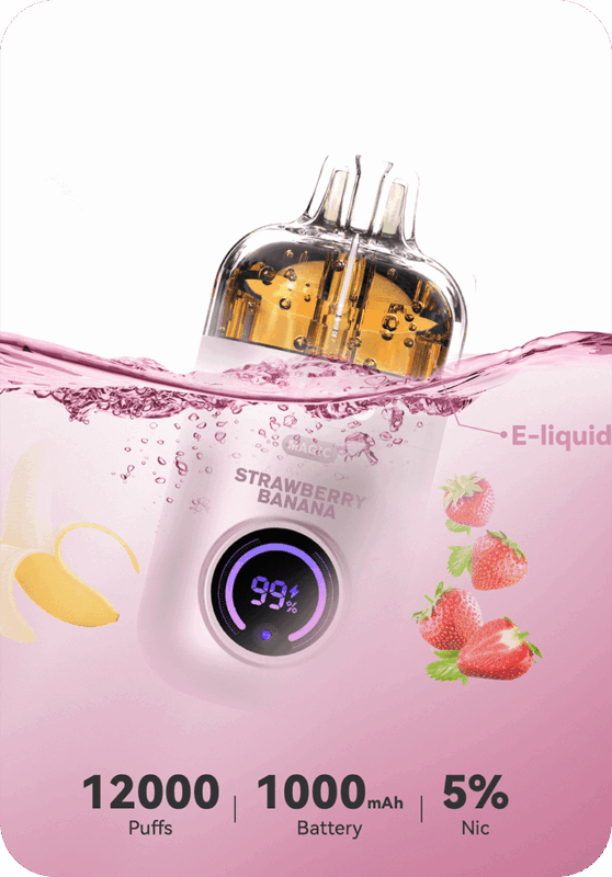 Strawberry Banana Magic PICCO 12K Australia 12000 puffs high capacity disposable vape