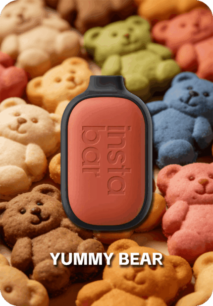 Yummy Bear INSTABAR 7500 puffs WT7500 smart screen disposable vape Australia