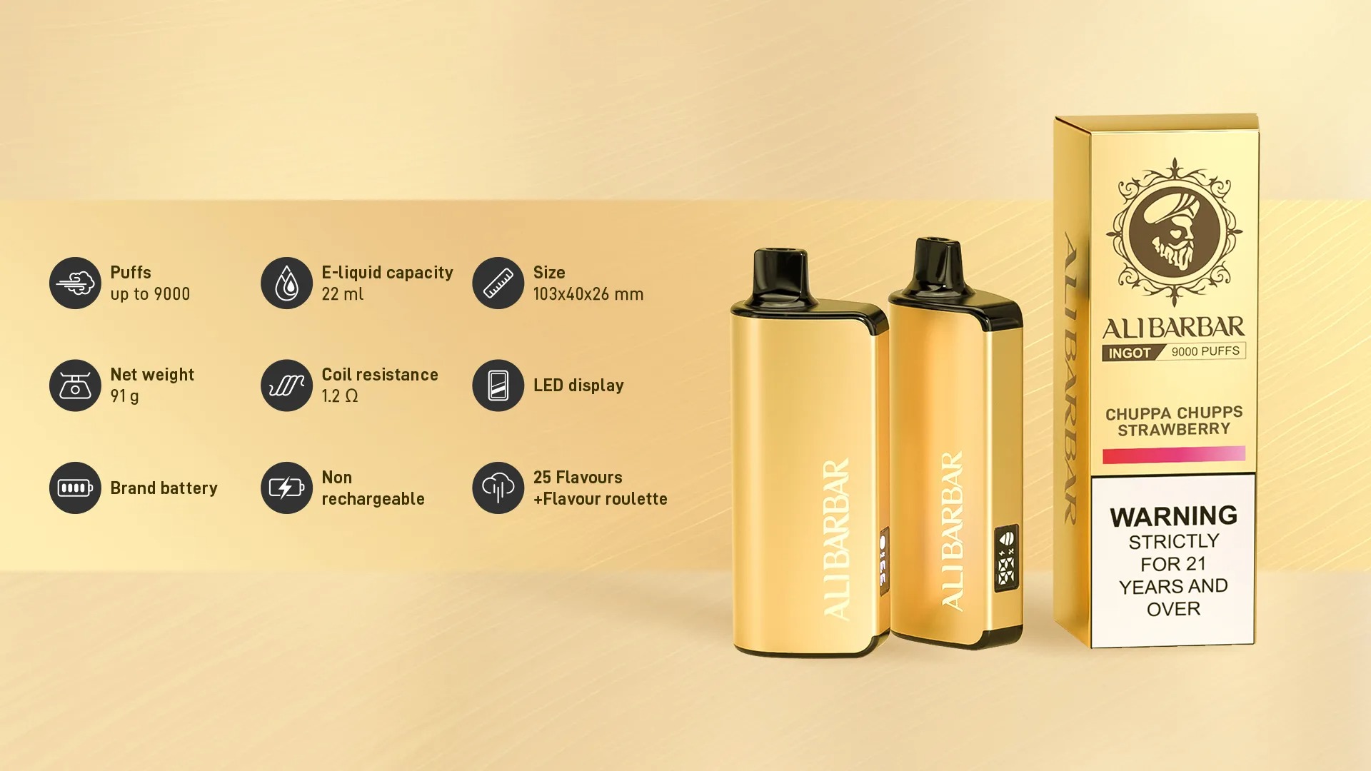 alibarbar ingot 9000 puffs detail 1 vape