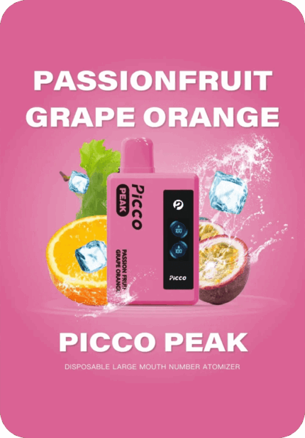 Passion Fruit Grape Orange Peak PICCO 6K Australia 6000 puffs disposable vape