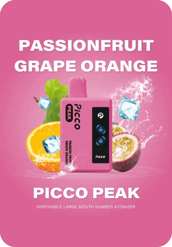 Passion Fruit Grape Orange Peak PICCO 6K Australia 6000 puffs disposable vape