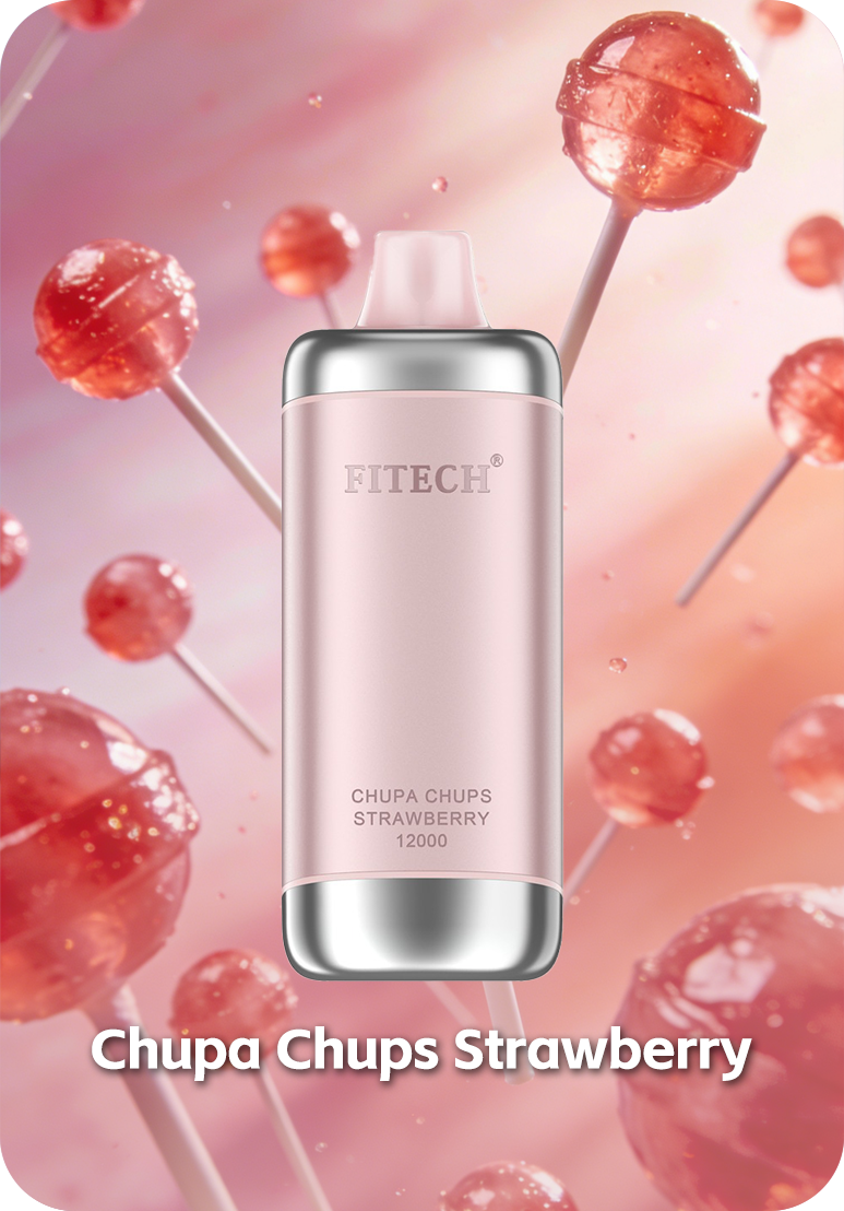 chupa chups strawberry Fitech Aura Fitech Aura 12000 Chupa Chups Strawberry Disposable Vape Australia