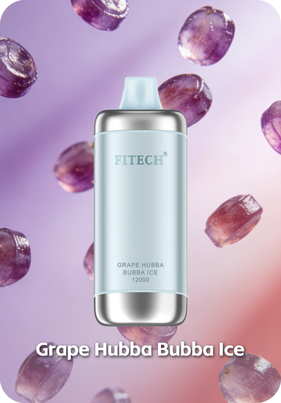 Fitech Aura 12000 Grape Hubba Bubba Ice Disposable Vape Device Australia