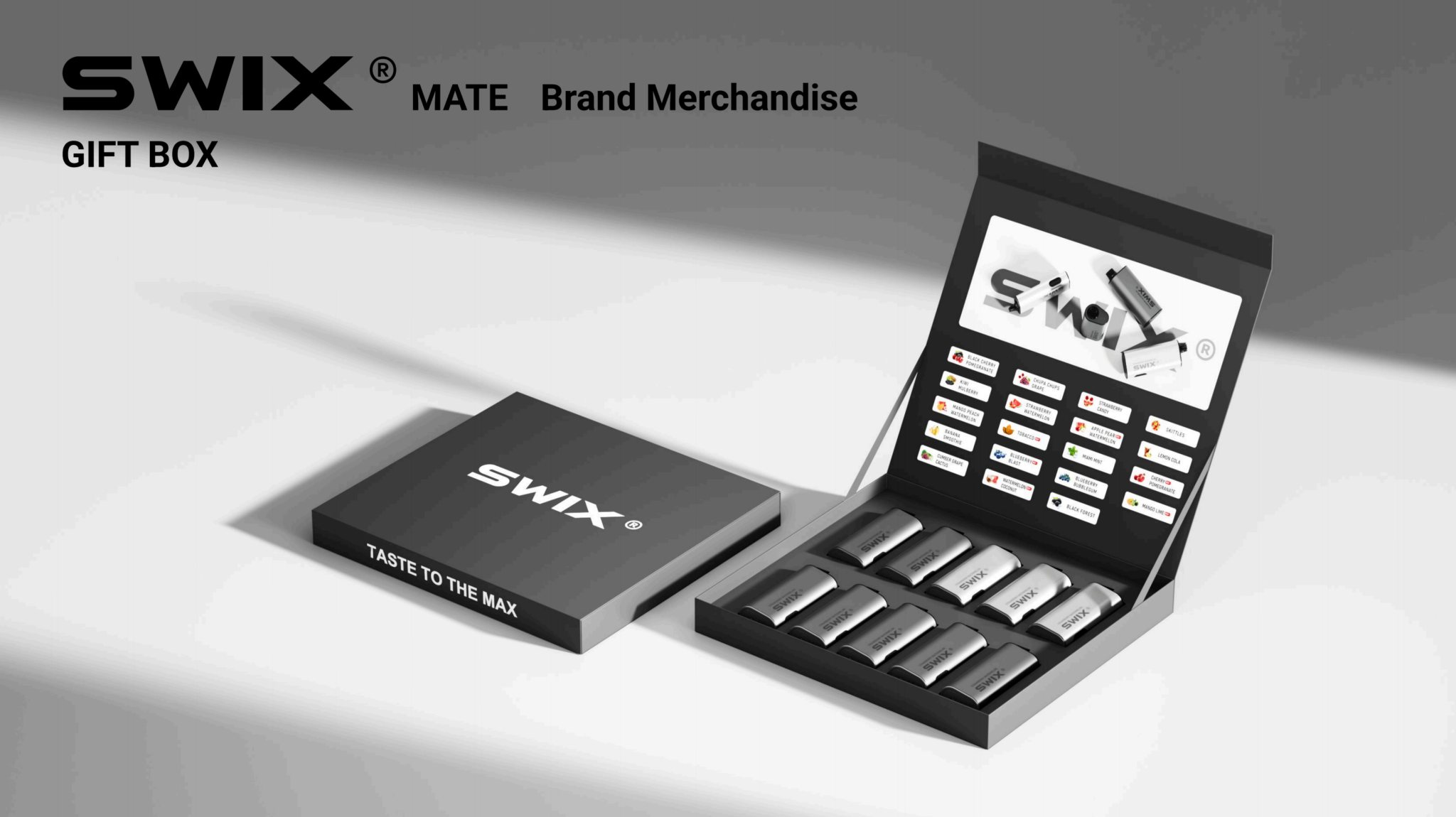 SWIX MATE disposable vape single pack box design for global edition