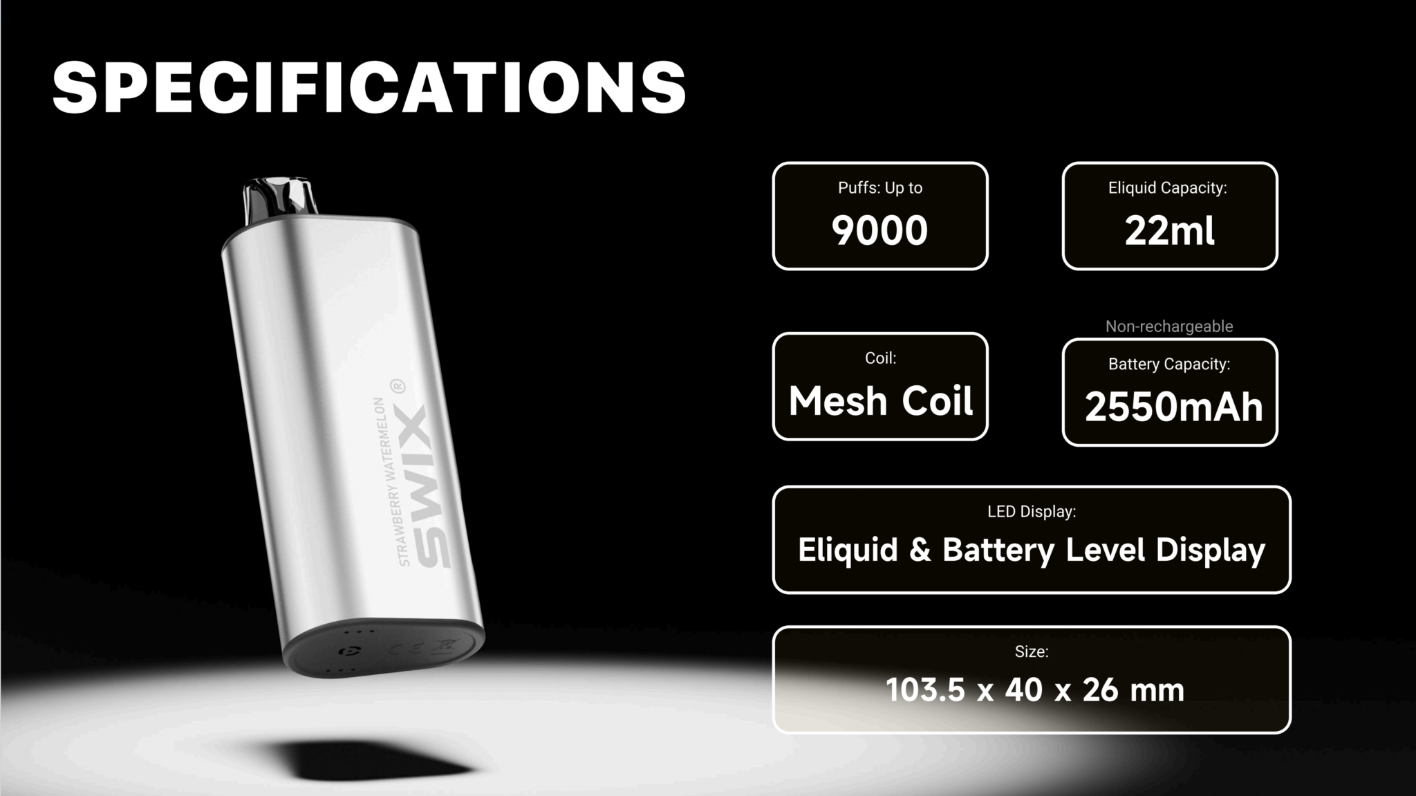 SWIX MATE vape flavours featuring Skittles, Lemon Cola, and Watermelon Coconut