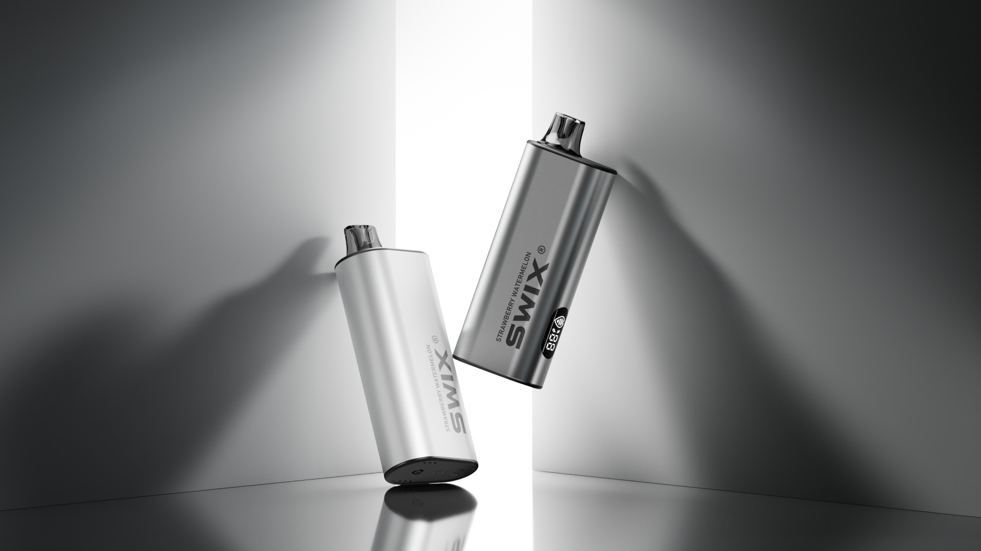 Elegant SWIX MATE vape devices with ergonomic design and smart LED display