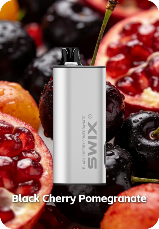 Black Cherry Pomegranate SWIX 9K 22ml e-liquid 2550mAh battery vape Australia