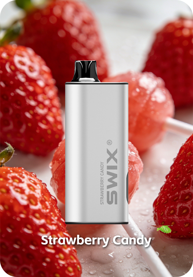 Strawberry Candy Swix (Silver) Strawberry Candy SWIX 9K 22ml e-liquid 2550mAh battery vape Australia