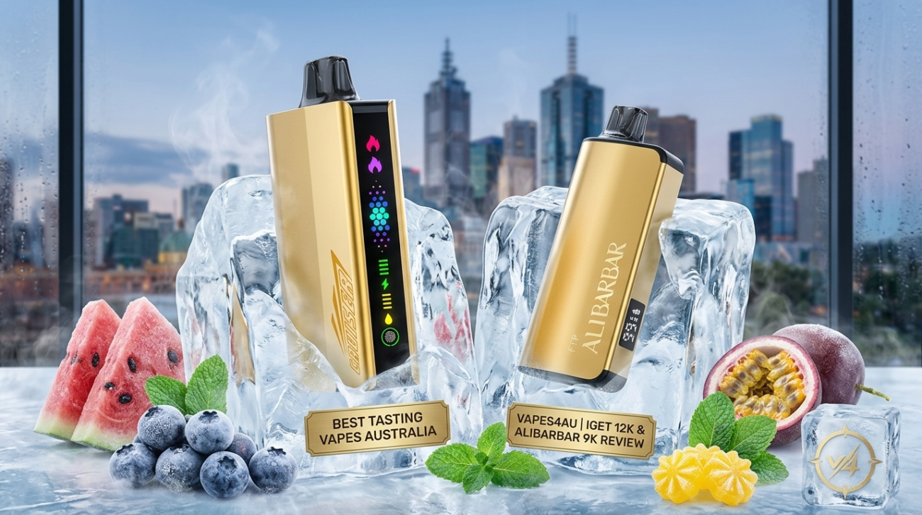 Best Tasting Vapes Australia IGET Jnr Cruiser 12K and Alibarbar 9K Comparison