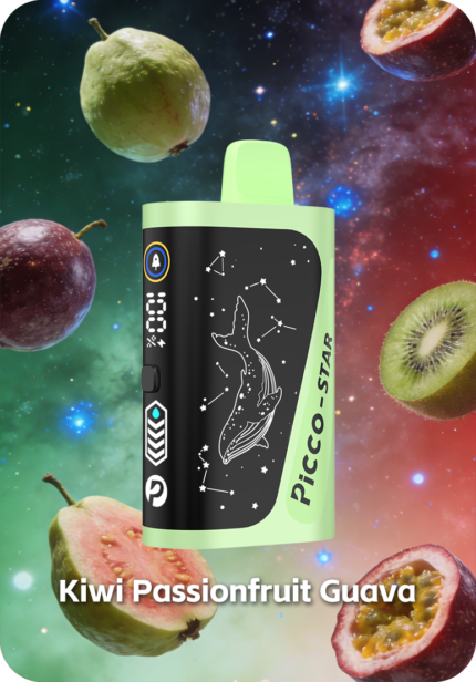 Kiwi Passionfruit Guava PICCO STAR 40K Australia Quad Mesh Coil 40000 Puffs