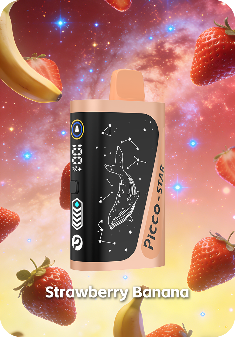 Strawberry Banana Strawberry Banana PICCO STAR 40K Australia Quad Mesh Coil 40000 Puffs