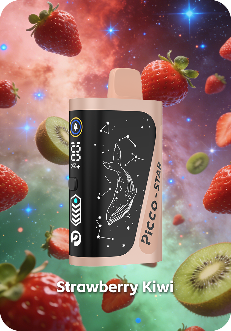 Strawberry Kiwi Strawberry Kiwi PICCO STAR 40K Australia Quad Mesh Coil 40000 Puffs