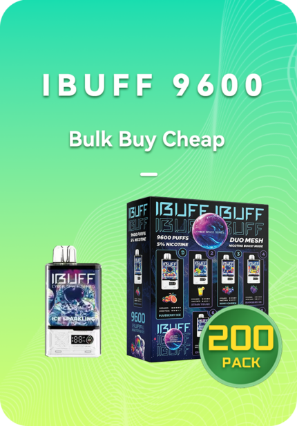 IBUFF 9600 Bulk 200 Pack Australia Wholesale Price 9600 Puffs