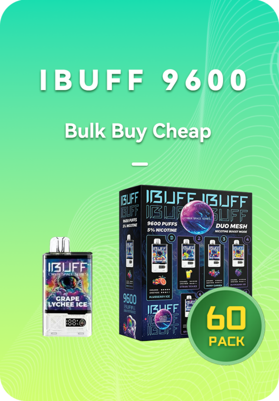 Maximize your profits with the amazing IBUFF 9600 Bulk 60 Pack in Australia! Get incredible 9,600 puffs per device featuring mesh coil tech. The ultimate master carton choice for vape shops. Premium 2026 stock with fast AU express shipping!