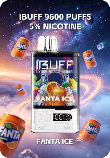 Fanta Ice Ibuff 9600 Australia Mesh Coil 9600 Puffs Orange Soda Vape