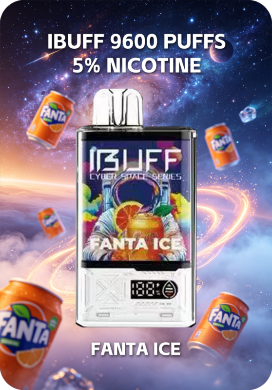 Fanta Ice Ibuff 9600 Australia Mesh Coil 9600 Puffs Orange Soda Vape