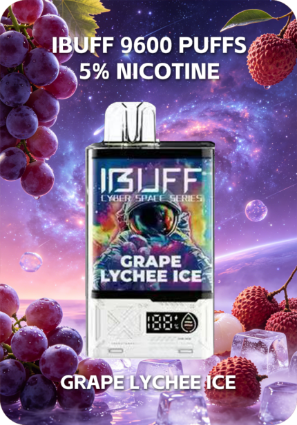 Grape Lychee Ice Ibuff 9600 Australia Price 9600 Puffs