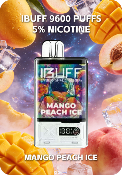 Mango Peach Ice Ibuff 9600 Australia Mesh Coil 9600 Puffs Disposable Vape