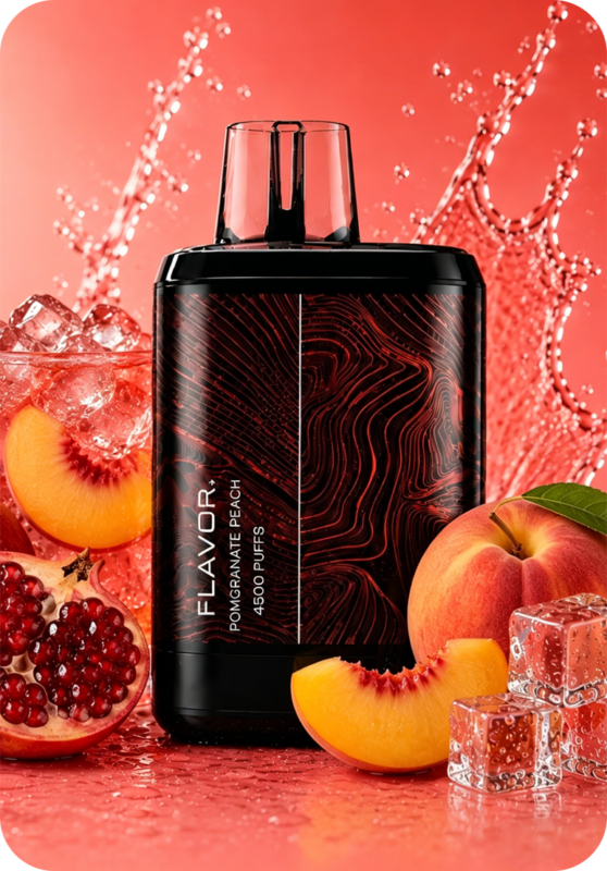 Pomegranate Peach IBAR 4500 Australia 4500 Puffs Mesh Coil Vape