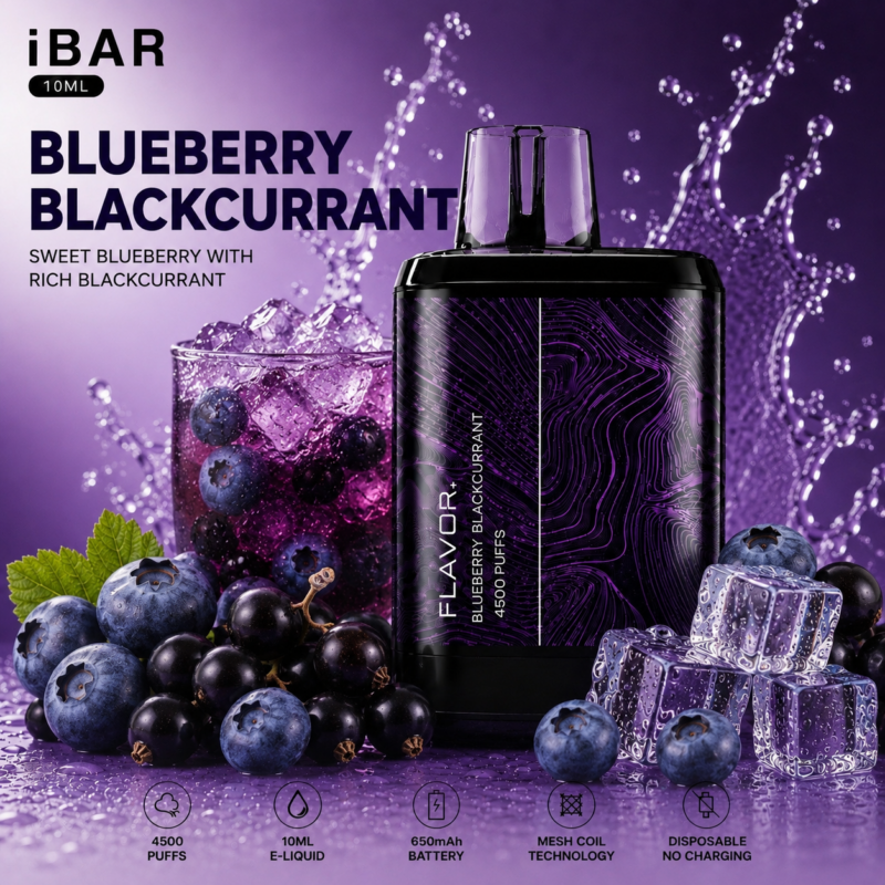 iBAR 4500 Puffs Disposable Vape Mesh Coil Flavors Review
